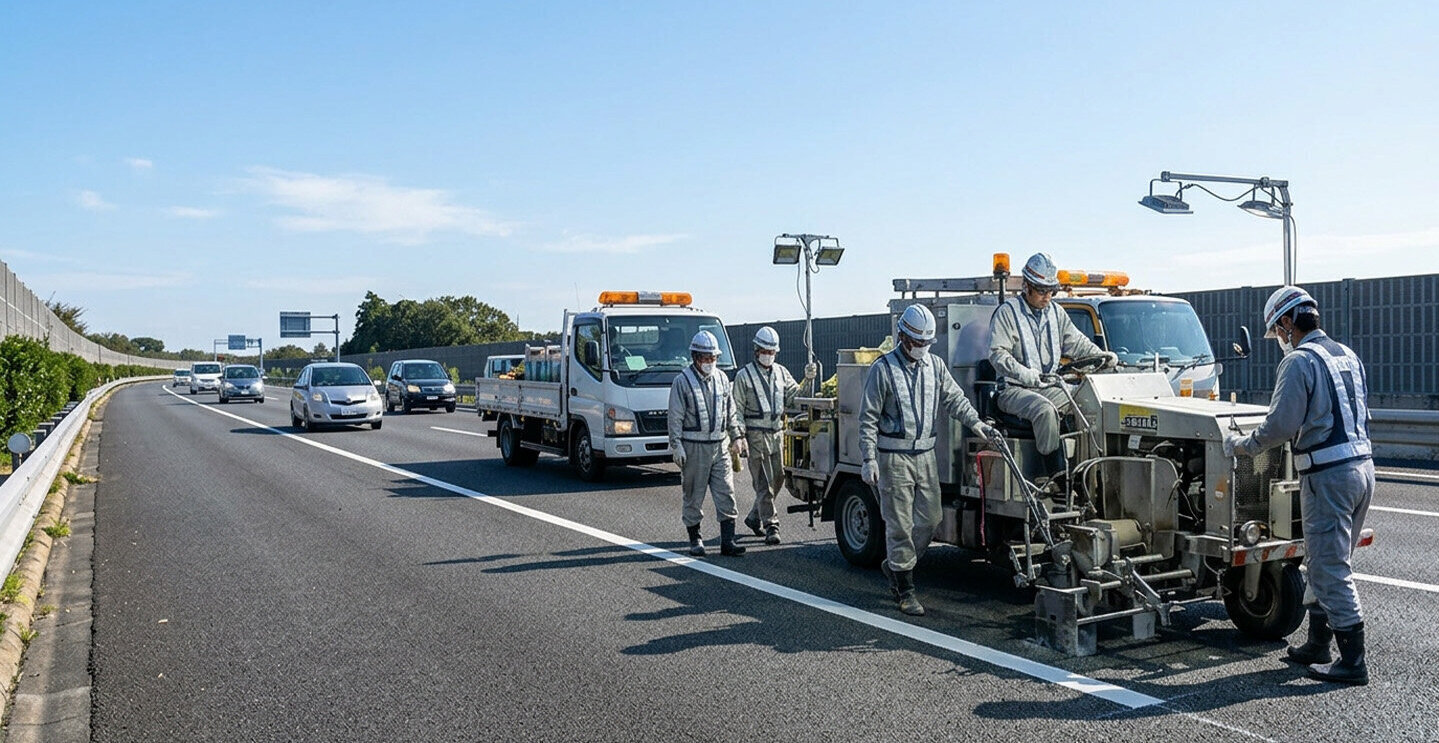 Dutch Road Marking hero daytime